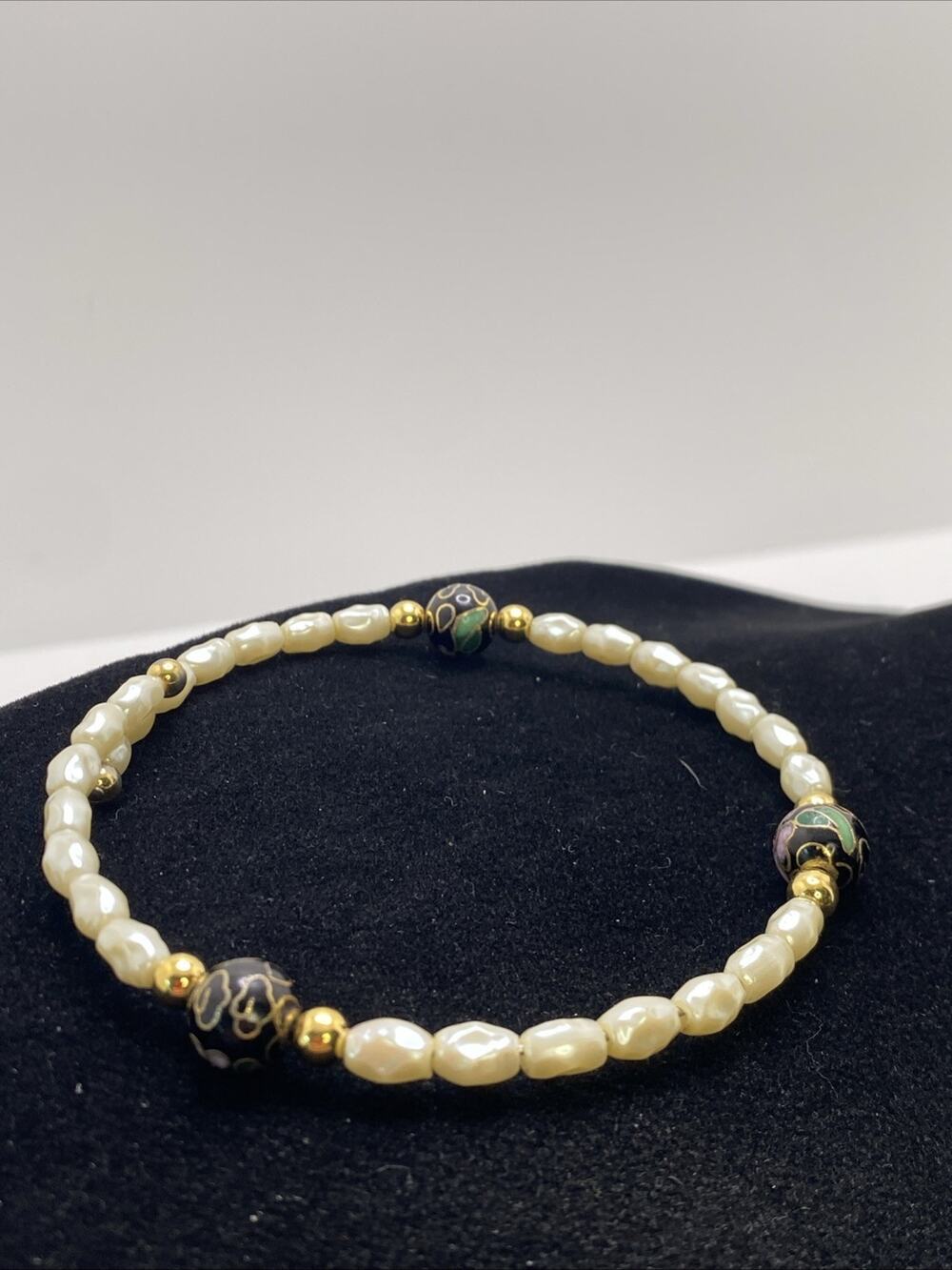 Vintage Fresh Water Pearl Bracelet Womens Fashion